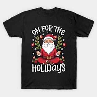 OM for the Holidays Santa in Lotus Pose T-Shirt